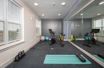 Boutique fitness and stretching room